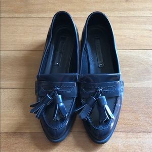 Zara Navy Blue Loafers - 36